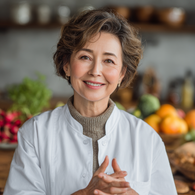 Активная пожилая женщина занимается садоводством